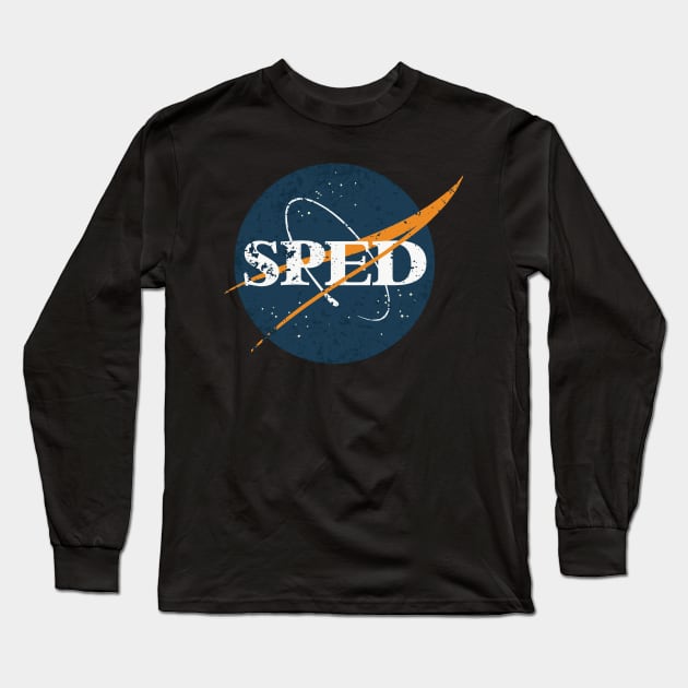 SPED Space Vintage Long Sleeve T-Shirt by orlumbustheseller
